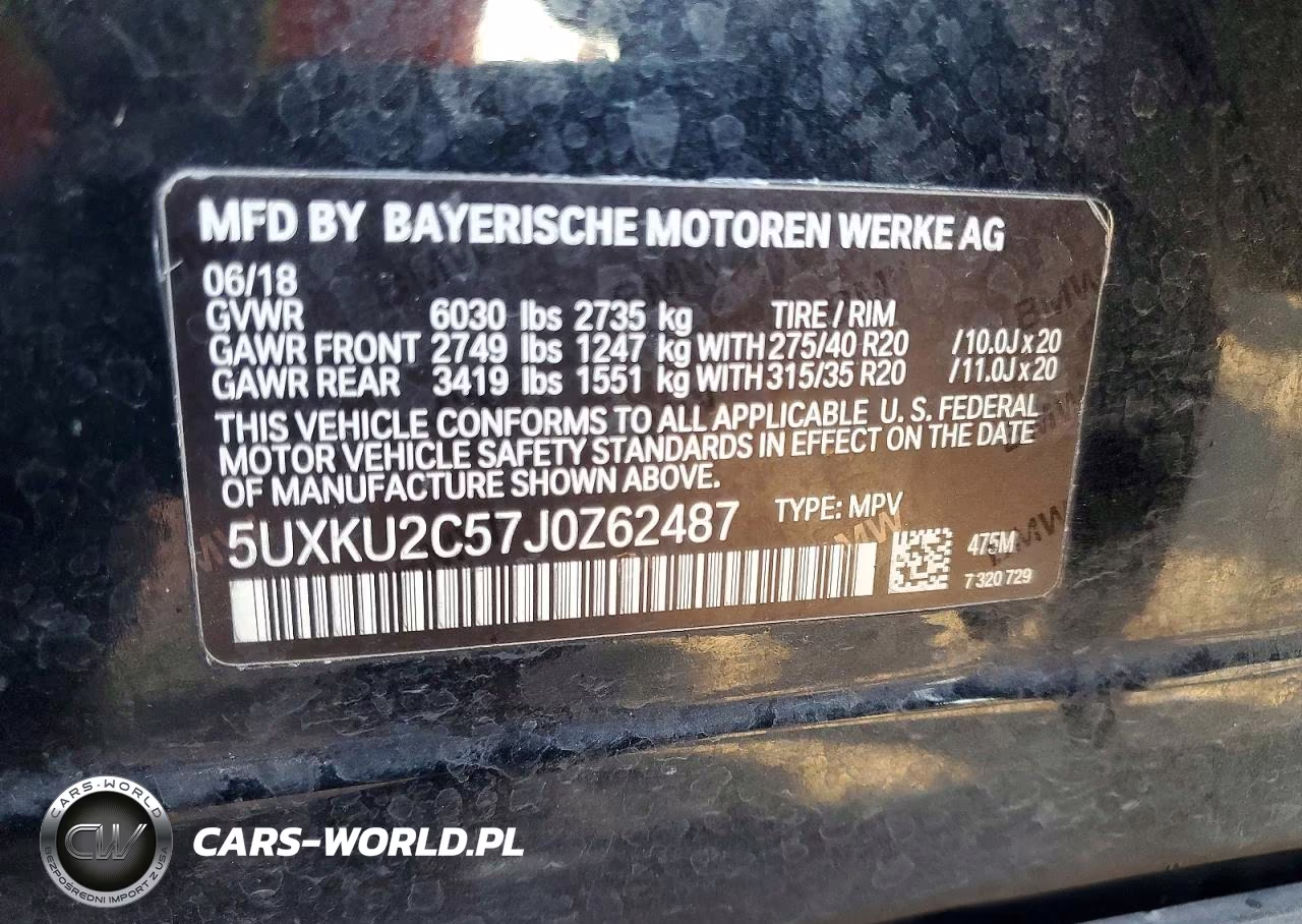 2018 BMW X6 xDrive35I VIN:5UXKU2C57J0Z62487 - 13