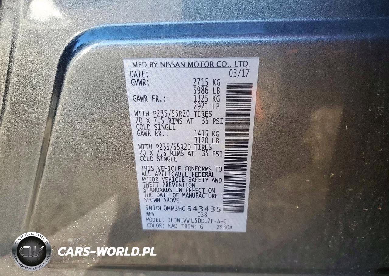 2017 Infiniti Qx60 Base VIN:5N1DL0MM3HC543435 - 13