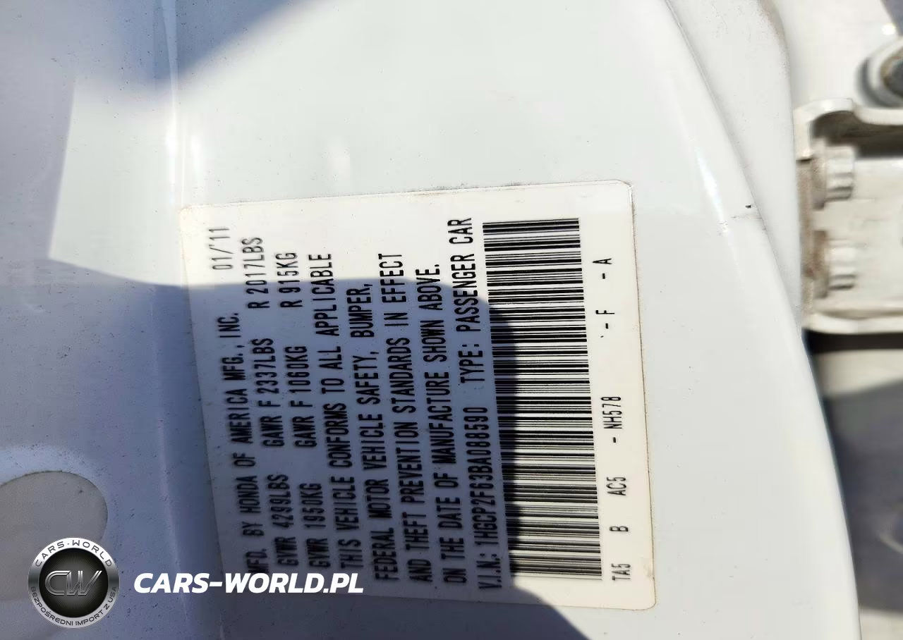 2011 Honda Accord Se VIN:1HGCP2F63BA088590 - 12