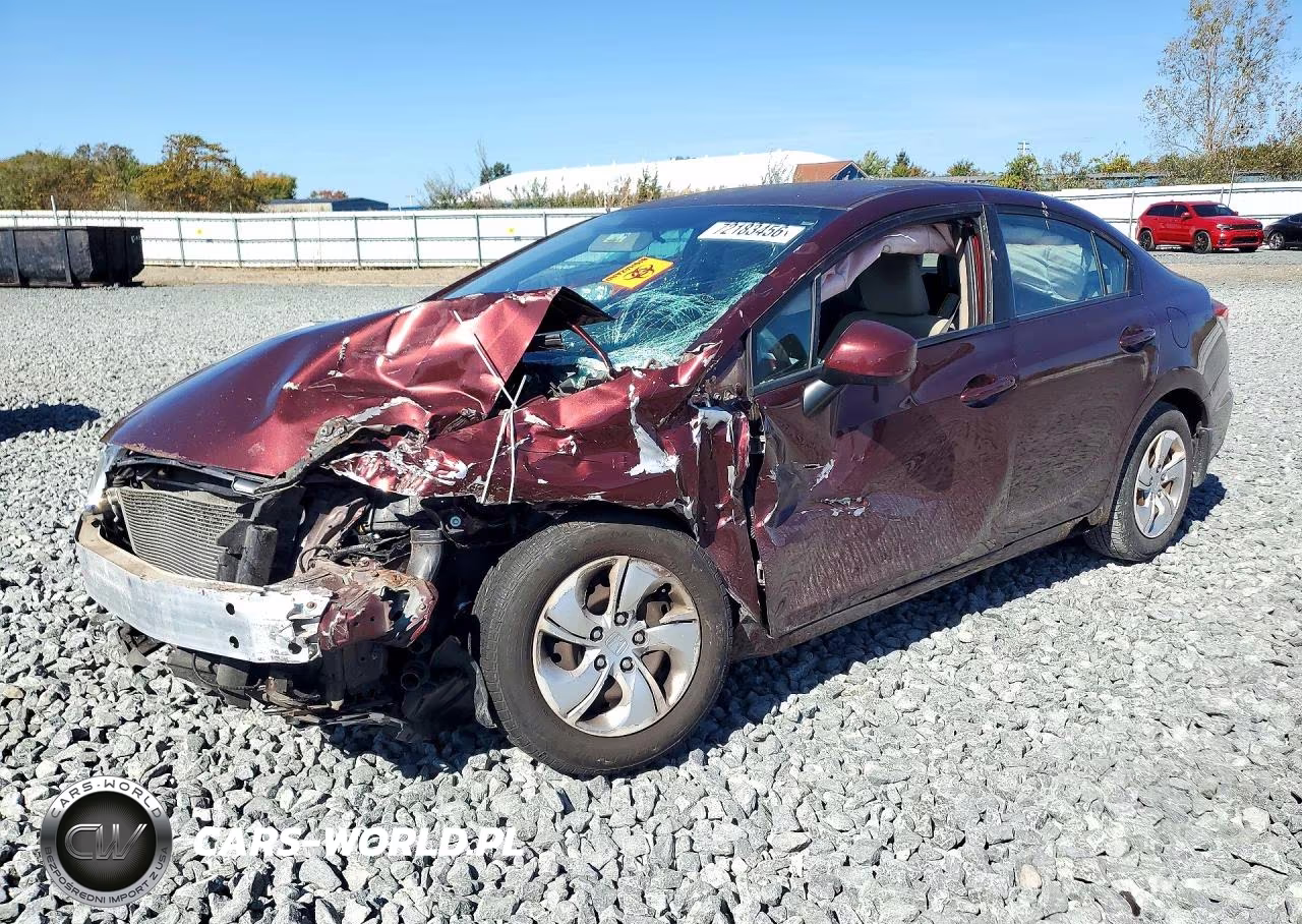 2013 Honda Civic Lx VIN:19XFB2F57DE025526 - 1