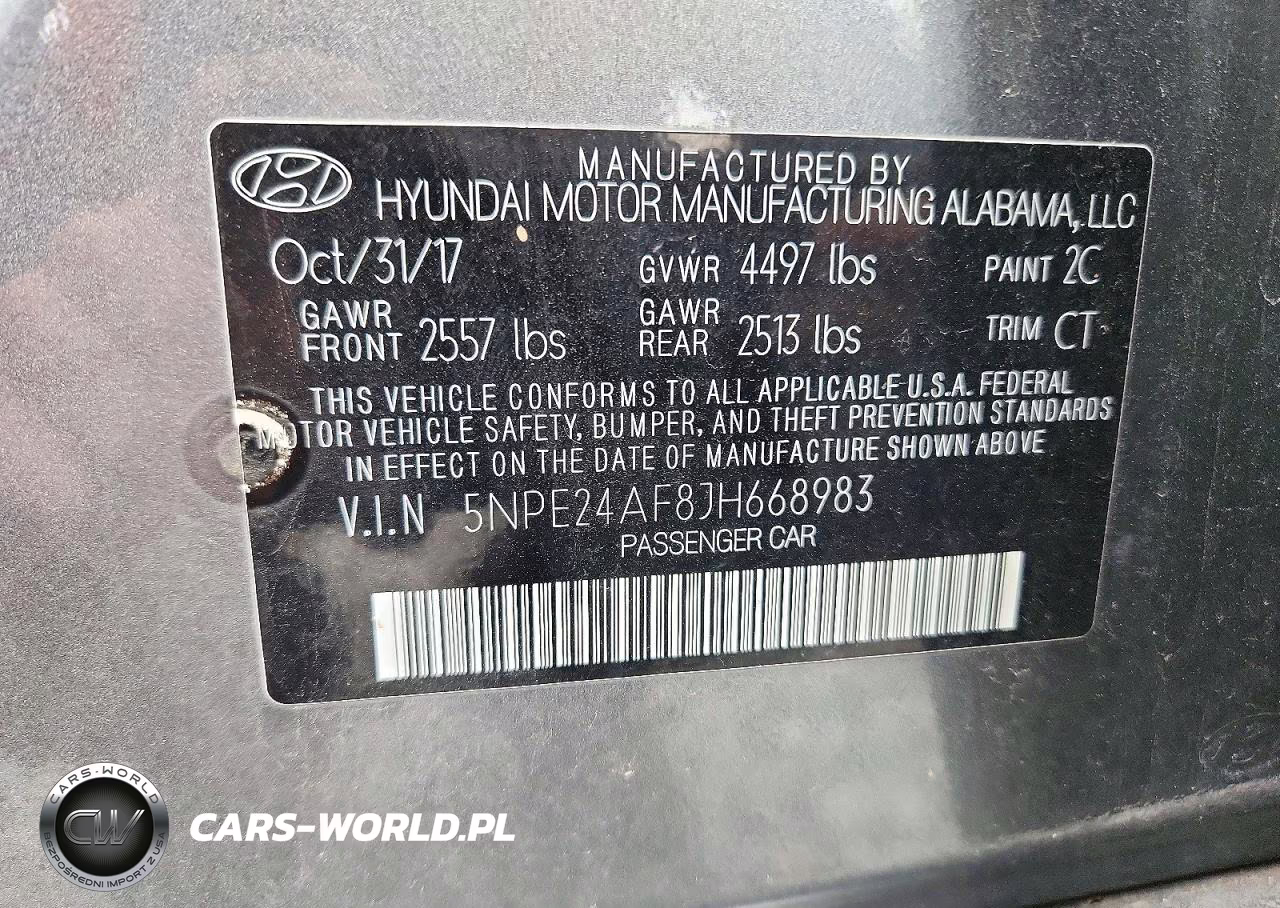 2018 Hyundai Sonata Se VIN:5NPE24AF8JH668983 - 12