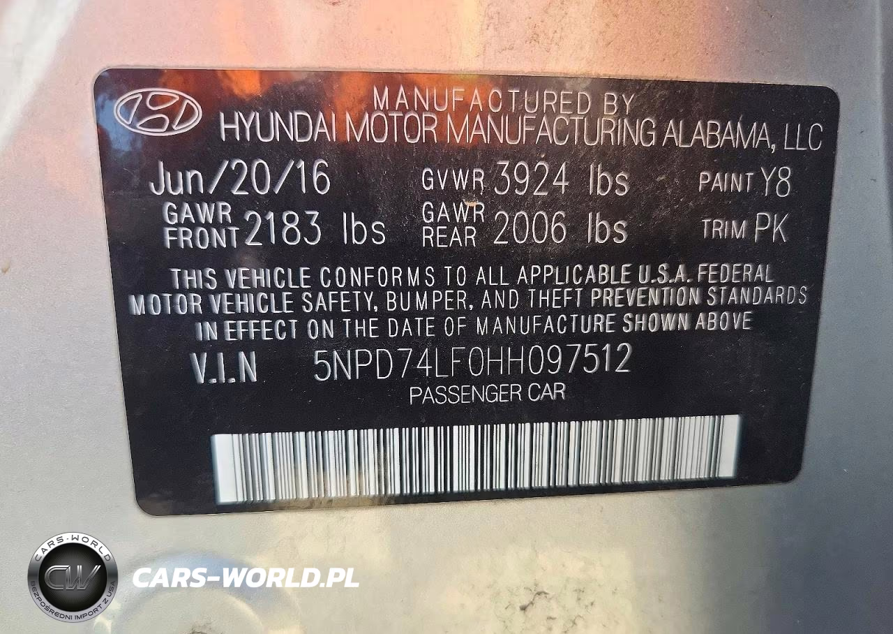 2017 Hyundai Elantra Se VIN:5NPD74LF0HH097512 - 12