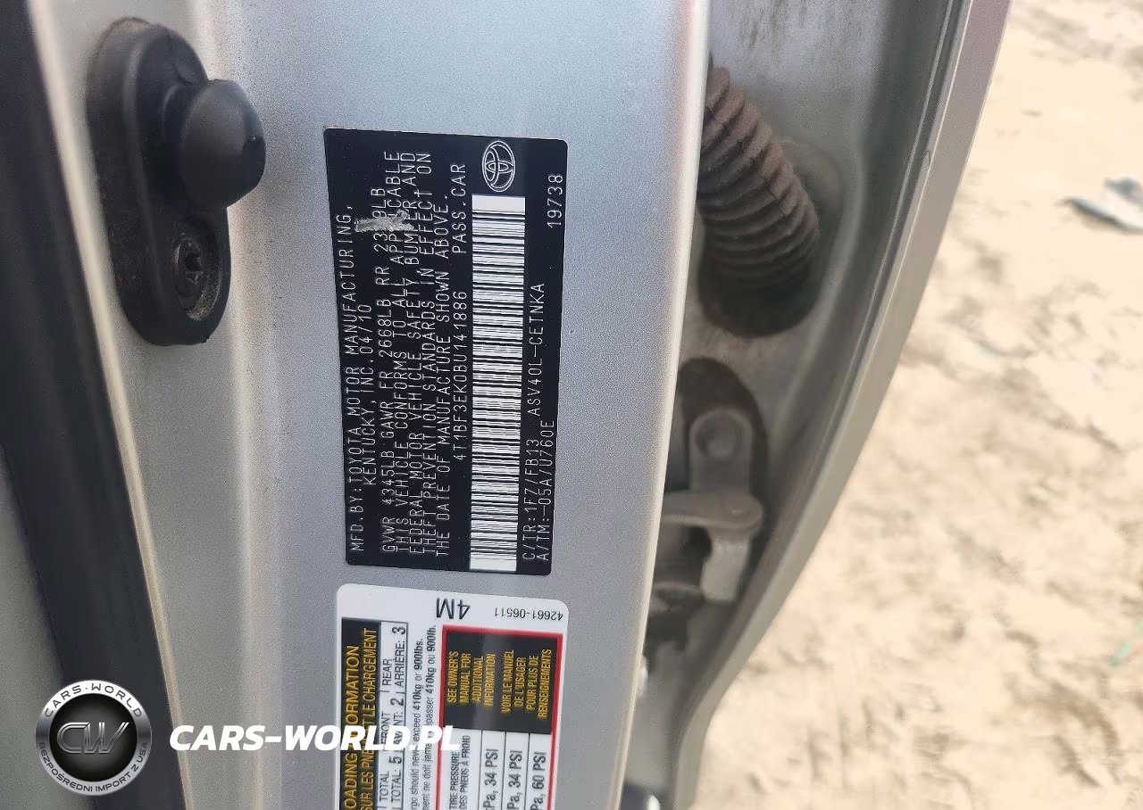 2011 Toyota Camry Le VIN:4T1BF3EK0BU141886 - 12