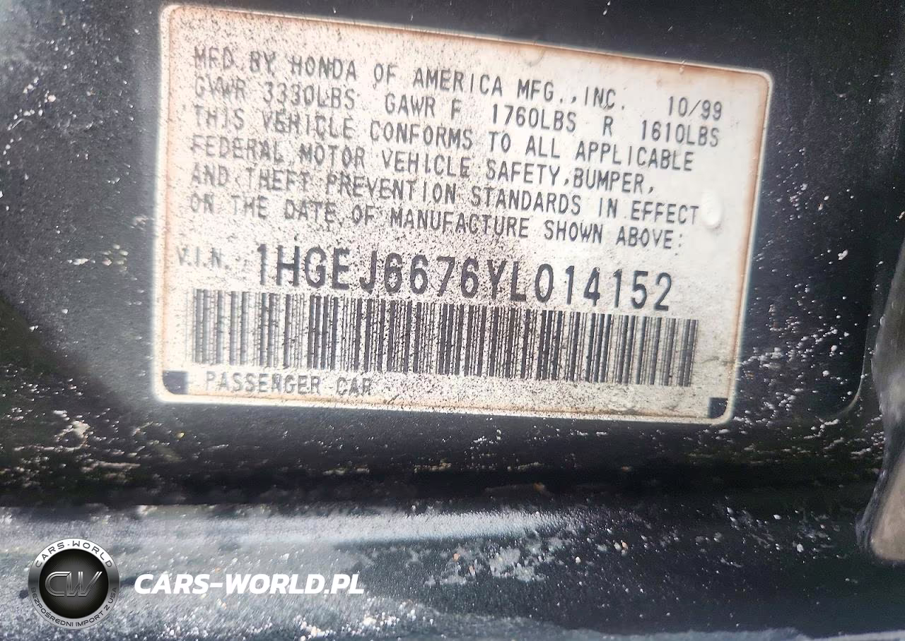 2000 Honda Civic Lx VIN:1HGEJ6676YL014152 - 12