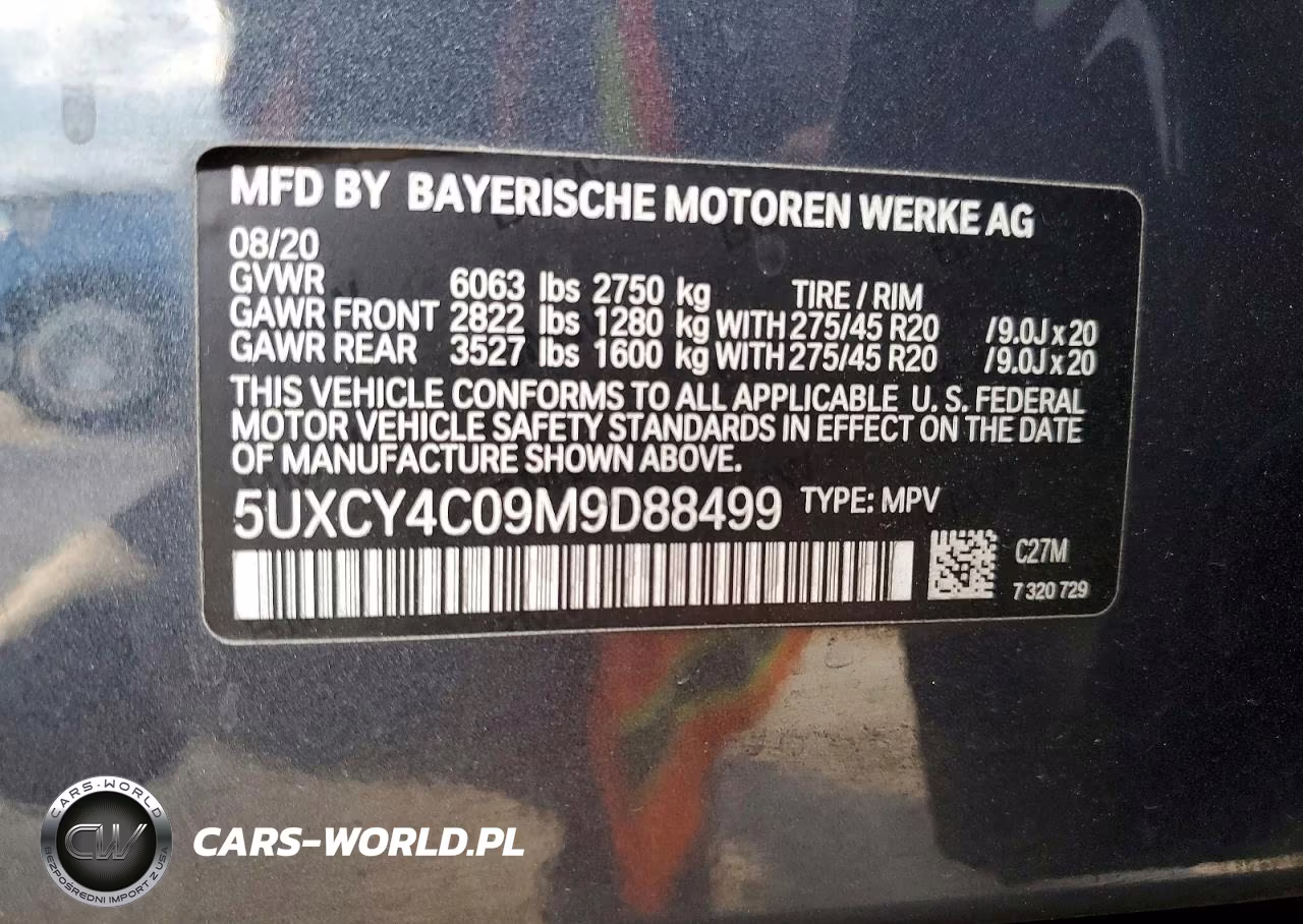 2021 BMW X6 Sdrive 40I VIN:5UXCY4C09M9D88499 - 14