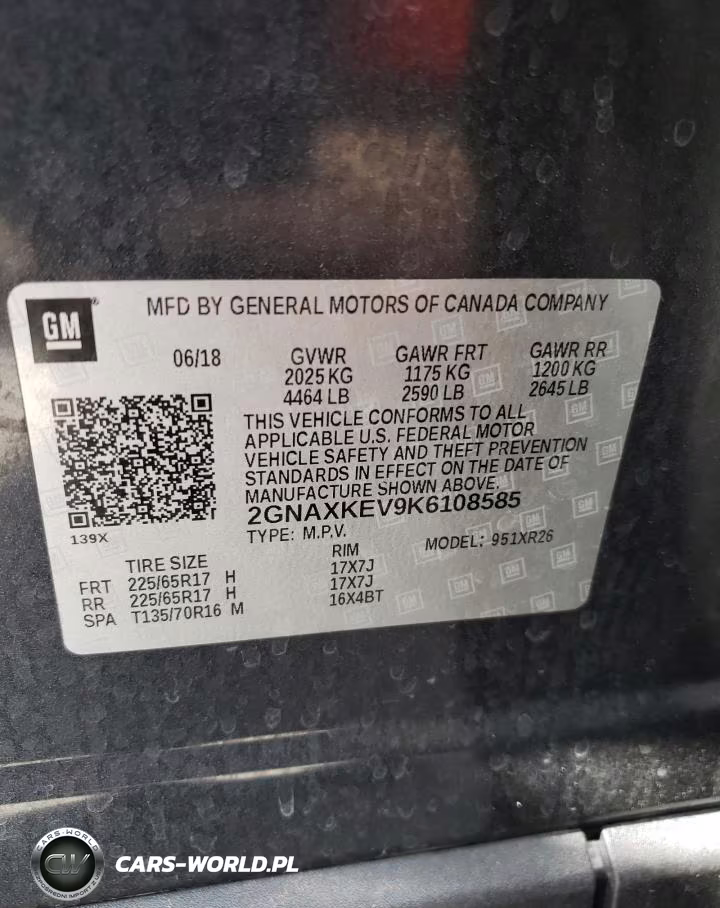 2019 Chevrolet Equinox Lt VIN:2GNAXKEV9K6108585 - 13