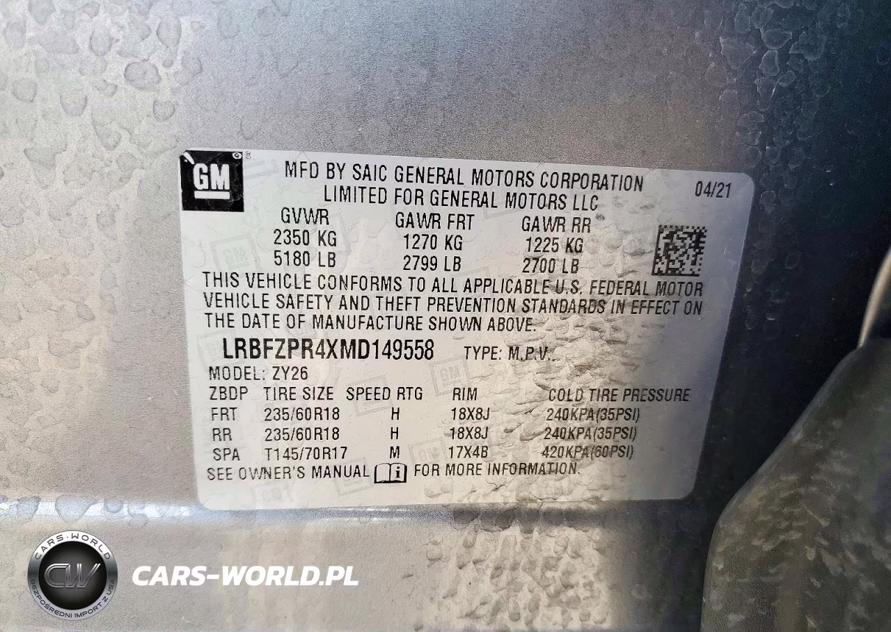 2021 Buick Envision Essence VIN:LRBFZPR4XMD149558 - 14