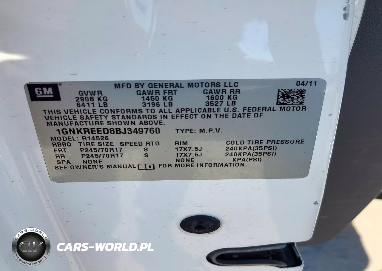 2011 Chevrolet Traverse Ls VIN:1GNKREED8BJ349760 - 13