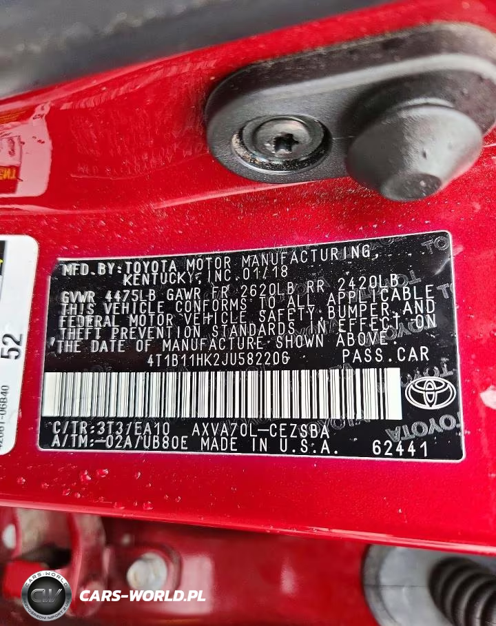 2018 Toyota Camry Se VIN:4T1B11HK2JU582206 - 12