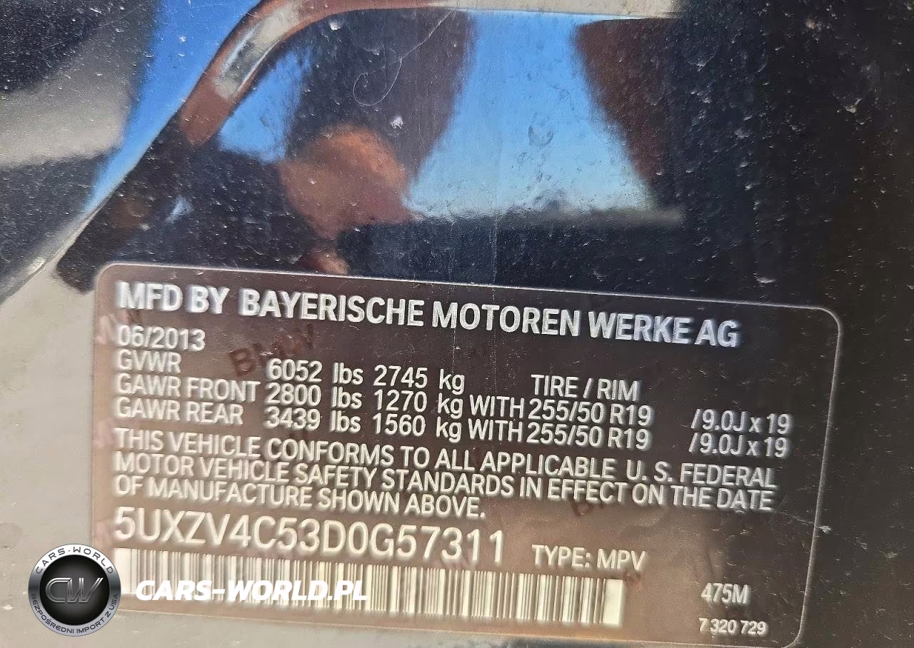 2013 BMW X5 xDrive35I VIN:5UXZV4C53D0G57311 - 13