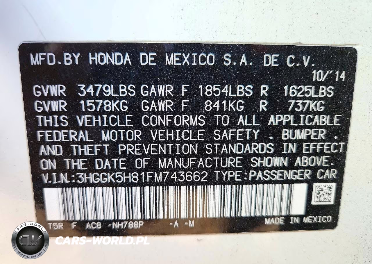 2015 Honda Fit Ex VIN:3HGGK5H81FM743662 - 12