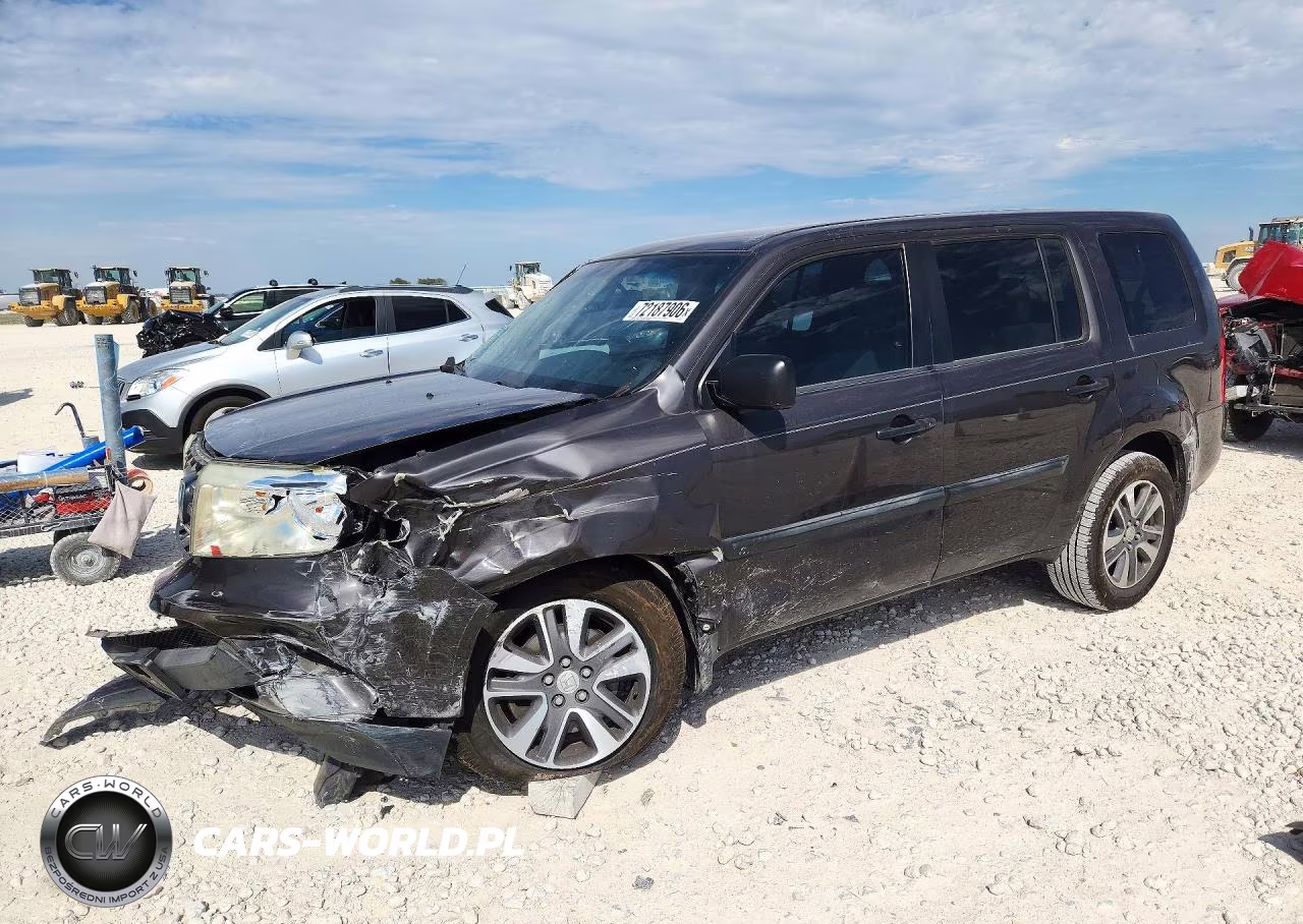 2013 Honda Pilot Lx VIN:5FNYF3H28DB028001 - 1