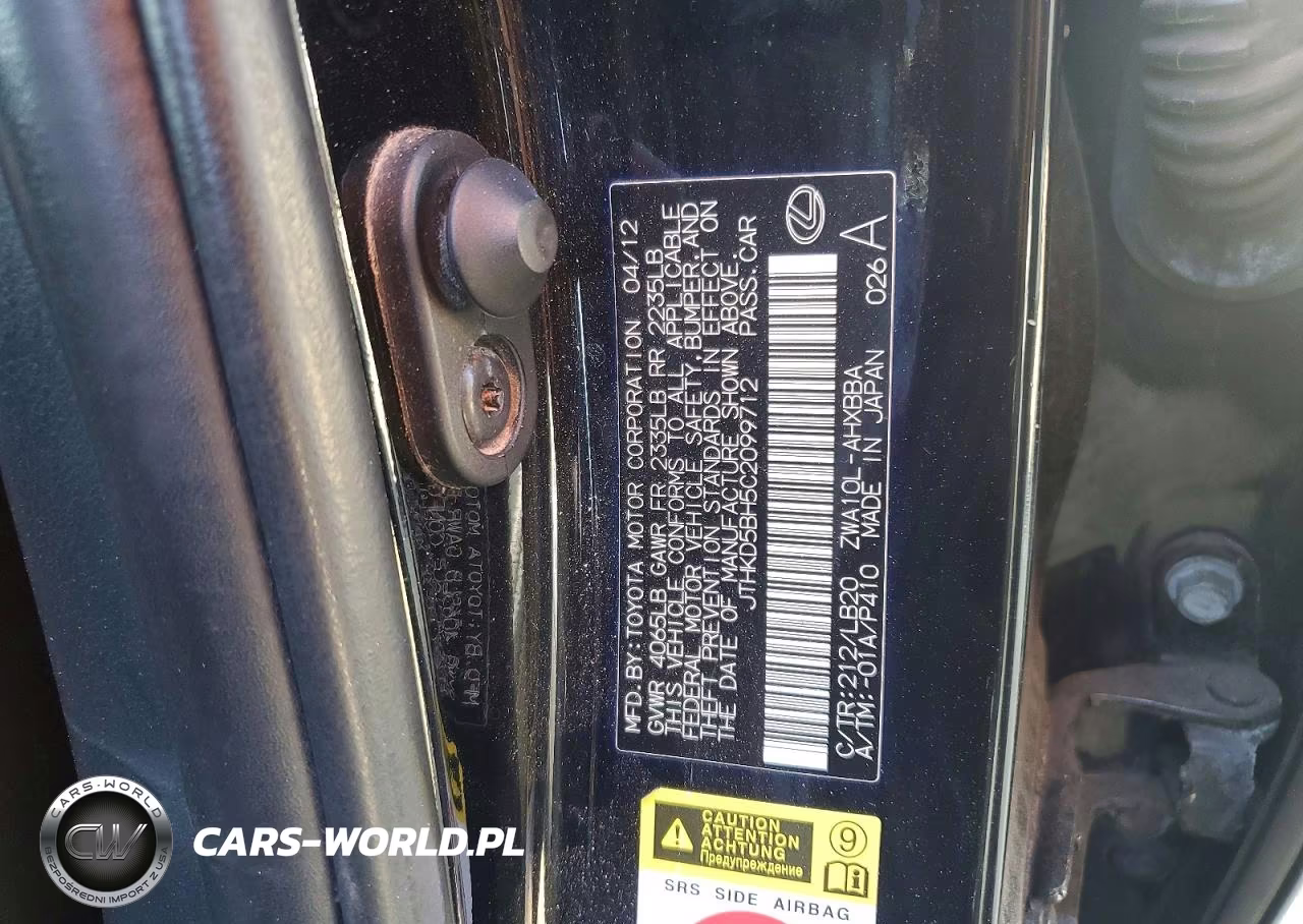 2012 Lexus Ct 200 VIN:JTHKD5BH5C2099712 - 12