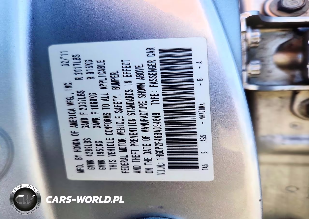 2011 Honda Accord Lxp VIN:1HGCP2F46BA094849 - 12