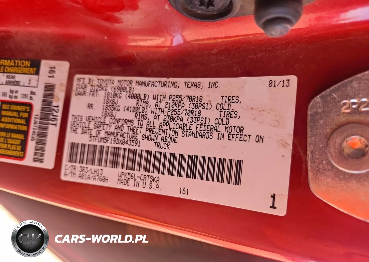 2013 Toyota Tundra Double Cab Sr5 VIN:5TFUM5F19DX043591 - 13