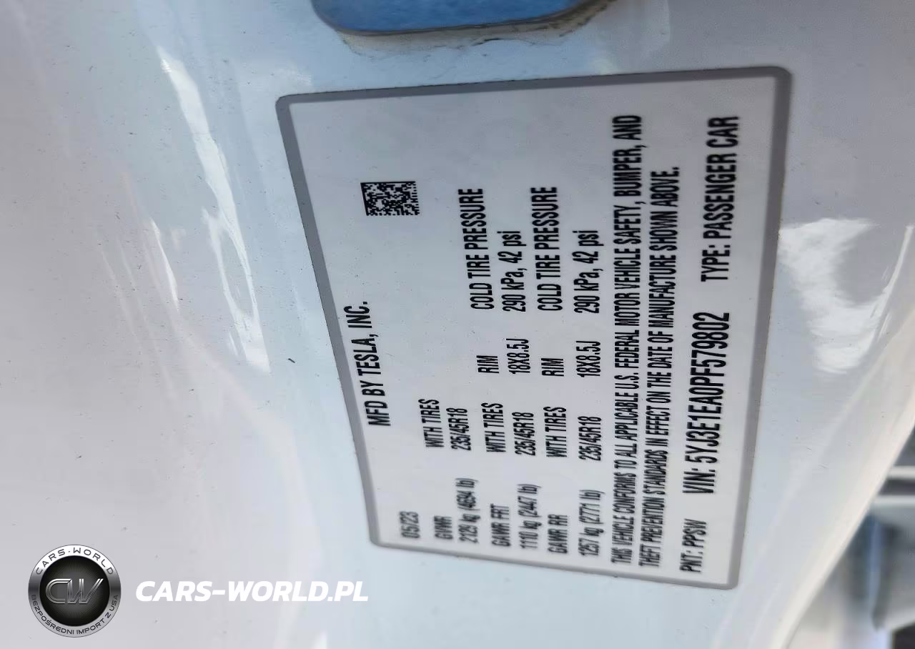 2023 Tesla Model 3 VIN:5YJ3E1EA0PF579802 - 13