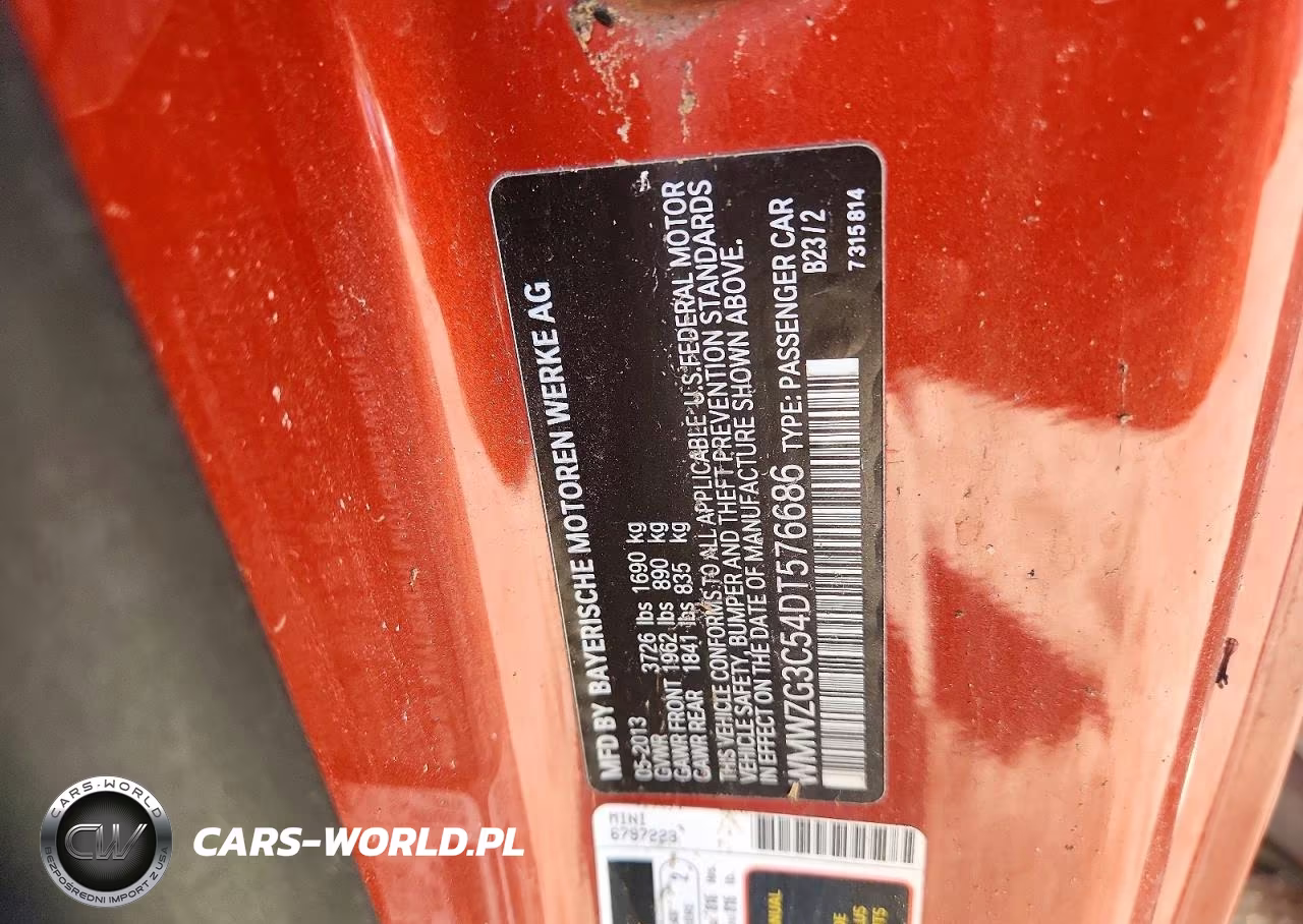 MINI COOPER S C VIN:WMWZG3C54DT576686 - 12