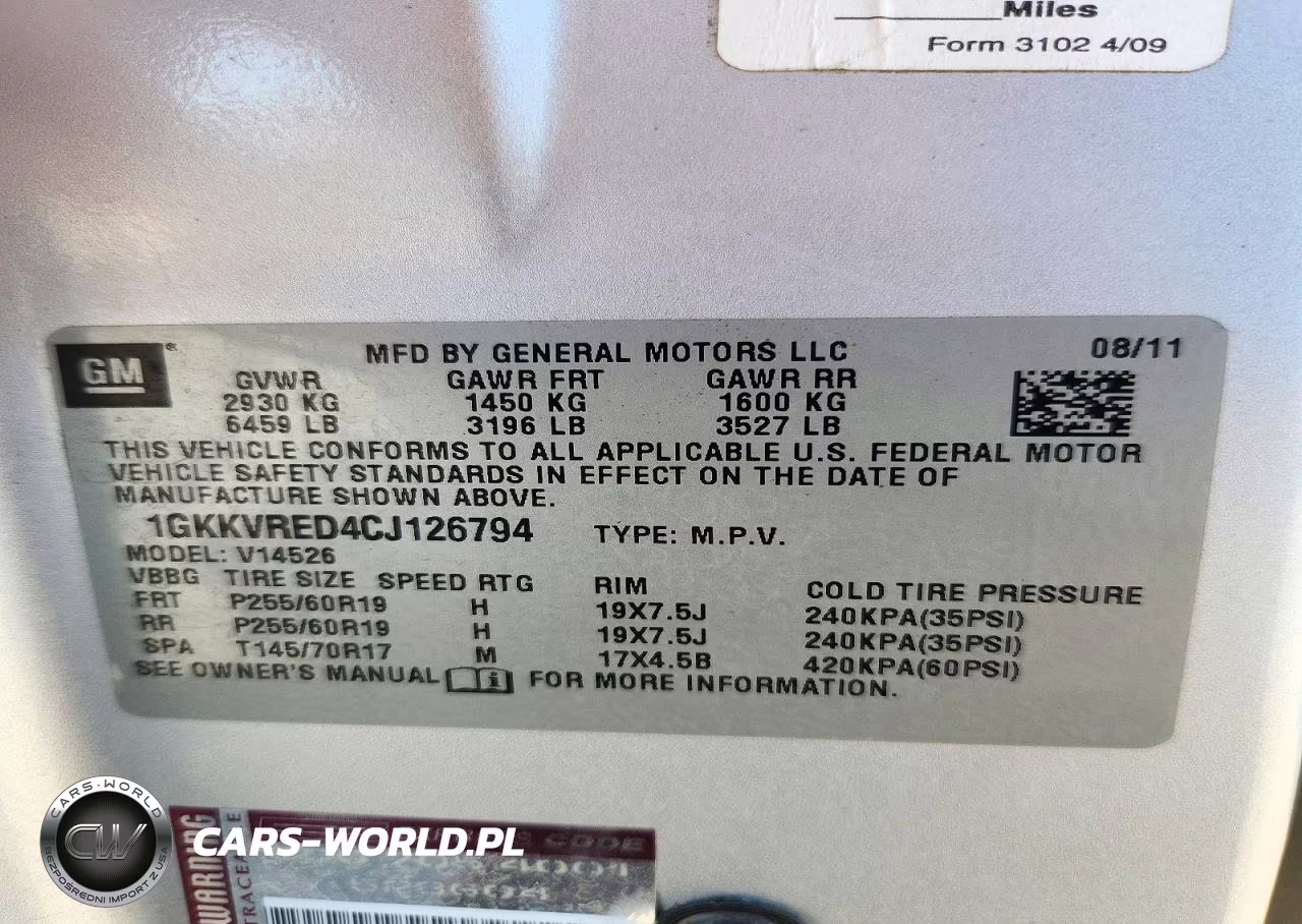 2012 GMC Acadia Slt-1 VIN:1GKKVRED4CJ126794 - 12