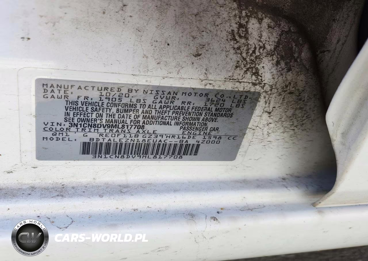 2021 Nissan Versa S VIN:3N1CN8DV9ML817708 - 12