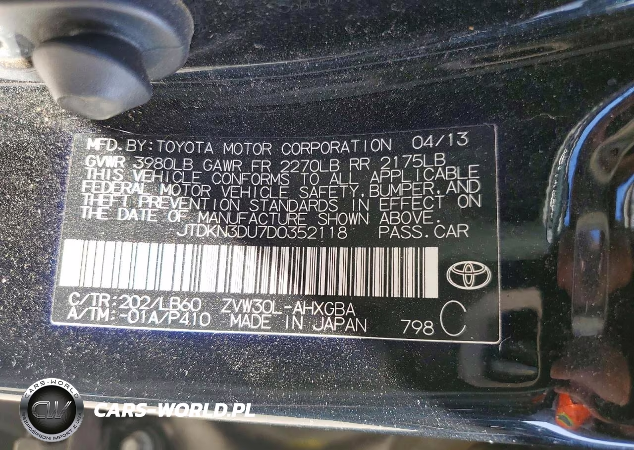 2013 Toyota Prius Four VIN:JTDKN3DU7D0352118 - 12