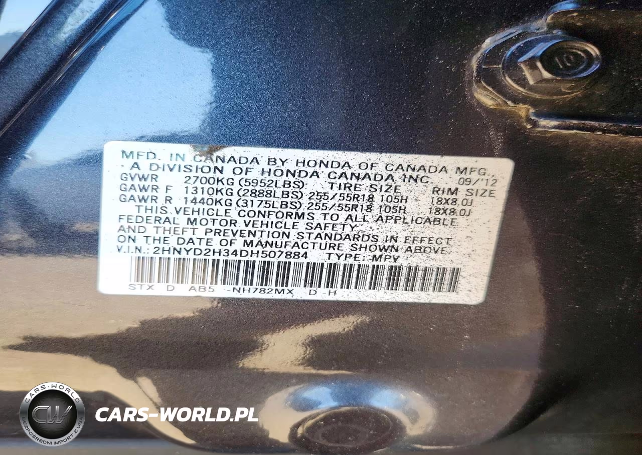 2013 Acura Mdx Technology VIN:2HNYD2H34DH507884 - 13
