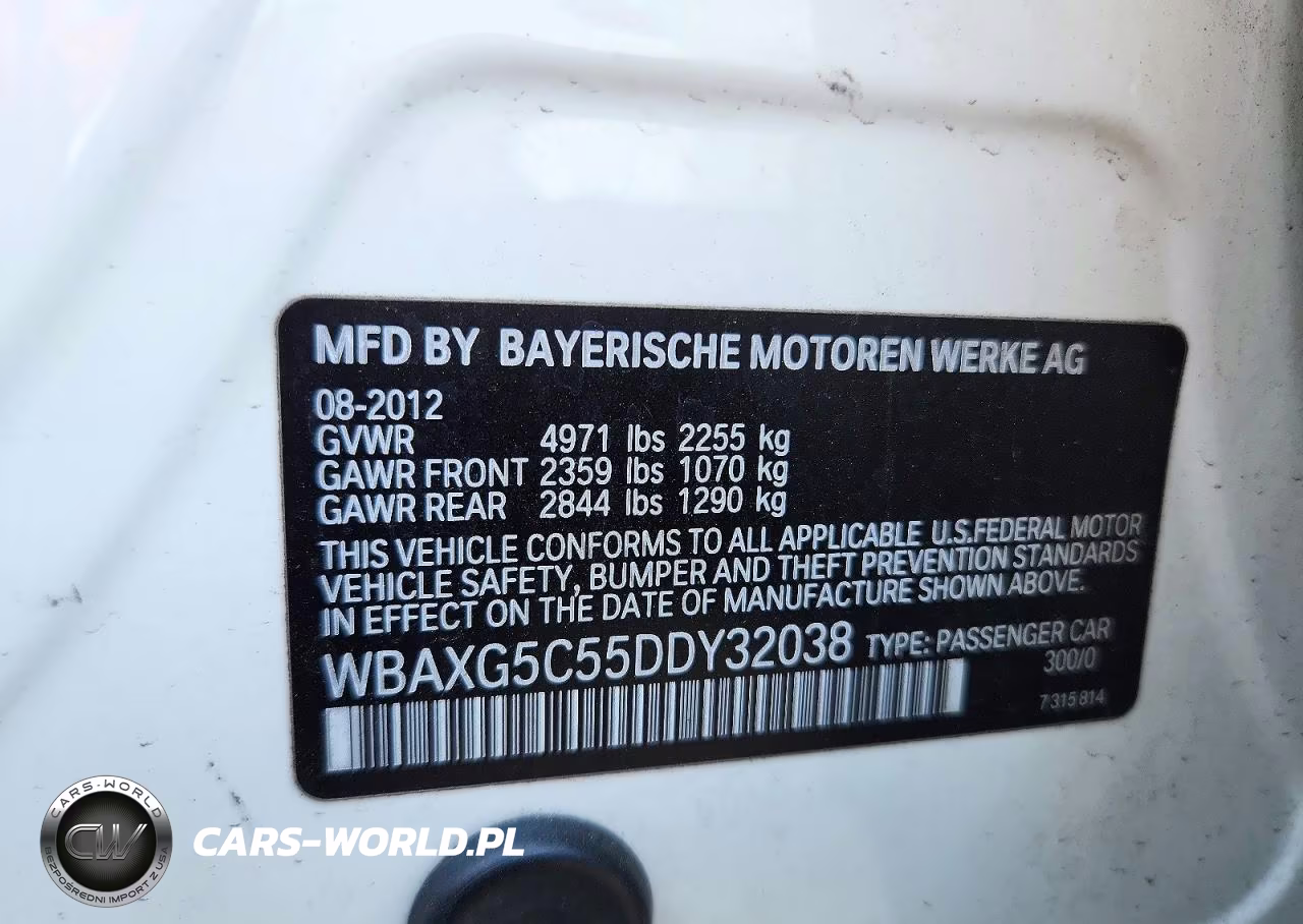 2013 BMW 528 I VIN:WBAXG5C55DDY32038 - 12