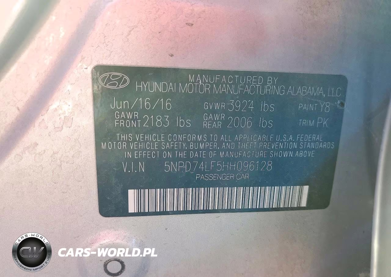 2017 Hyundai Elantra Se VIN:5NPD74LF5HH096128 - 12