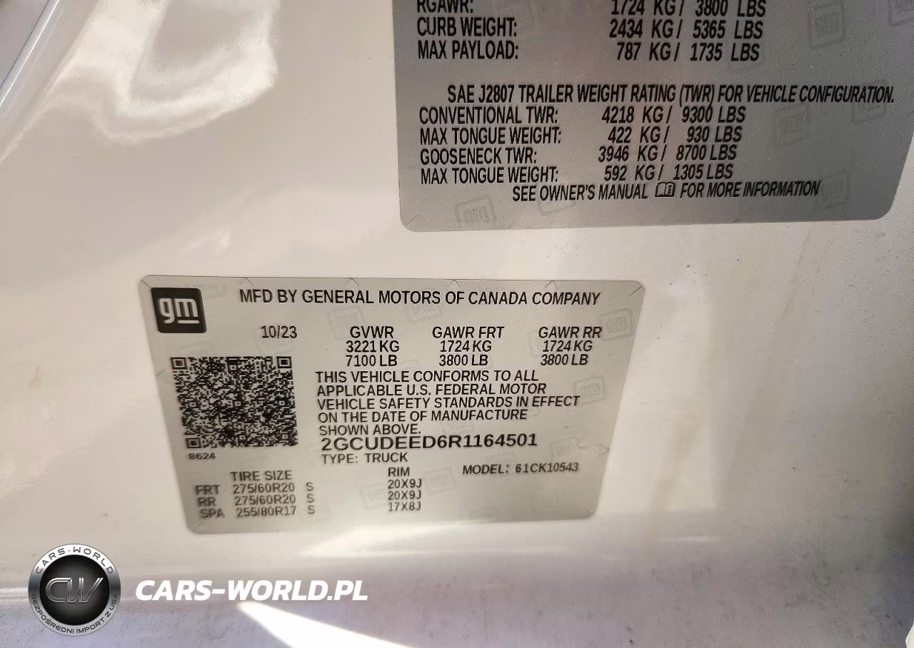 2024 Chevrolet Silverado K1500 Rst VIN:2GCUDEED6R1164501 - 12