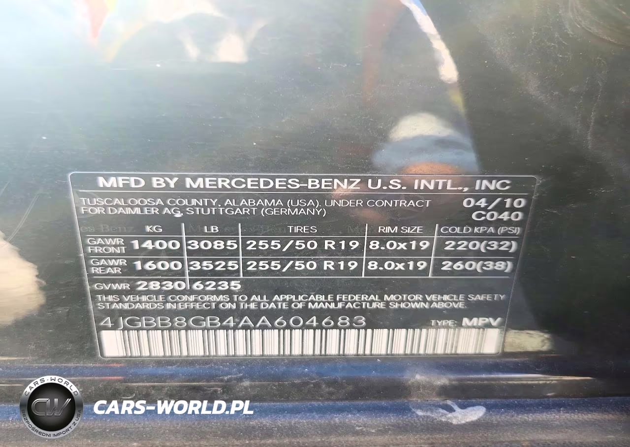 2010 Mercedes-Benz Ml 350 4Matic VIN:4JGBB8GB4AA604683 - 13