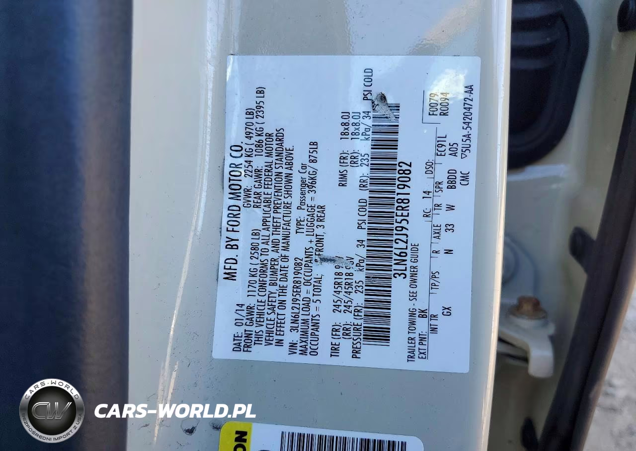 2014 Lincoln Mkz Select VIN:3LN6L2J95ER819082 - 12
