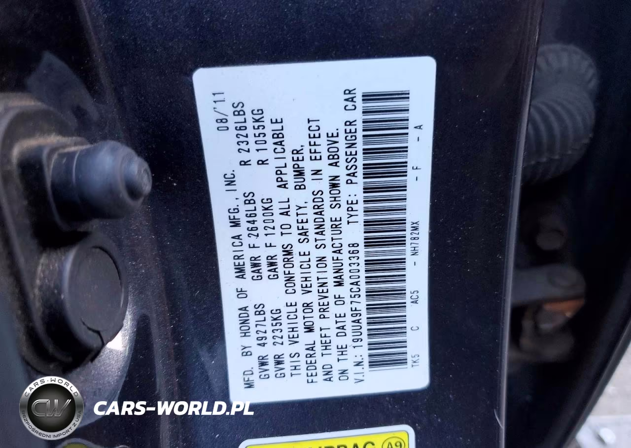 2012 Acura Tl VIN:19UUA9F75CA003368 - 12
