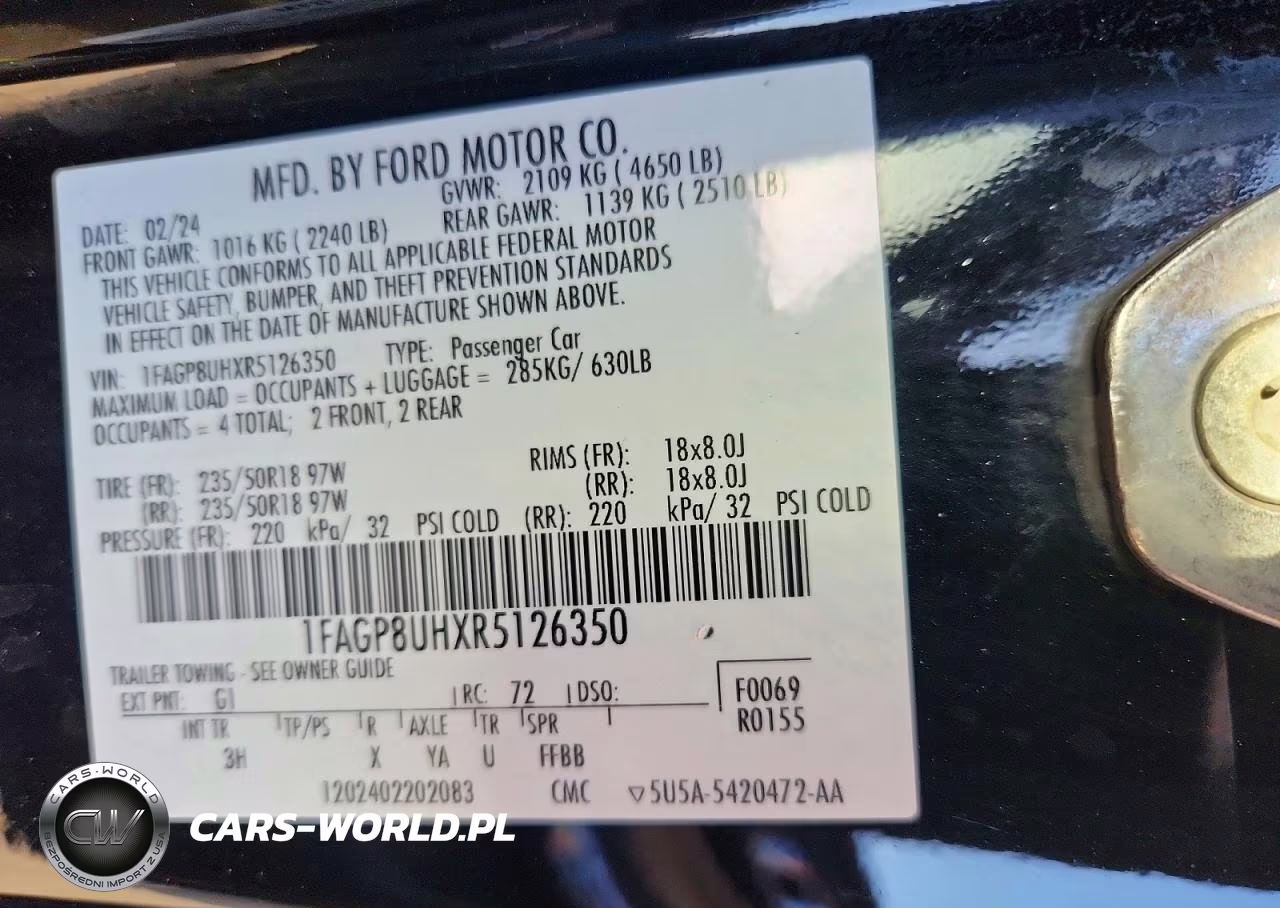 2024 Ford Mustang VIN:1FAGP8UHXR5126350 - 12