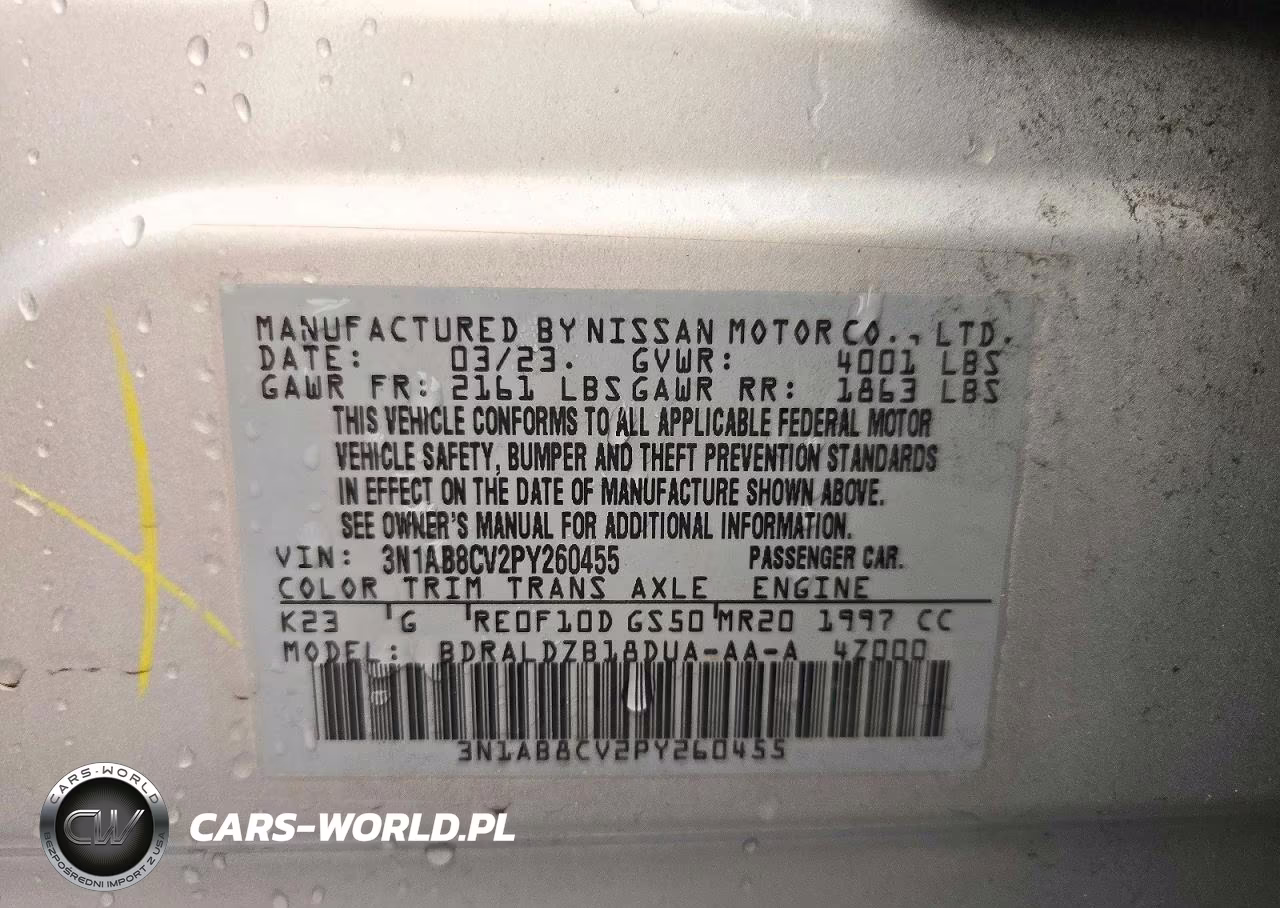 2023 Nissan Sentra Sv VIN:3N1AB8CV2PY260455 - 13