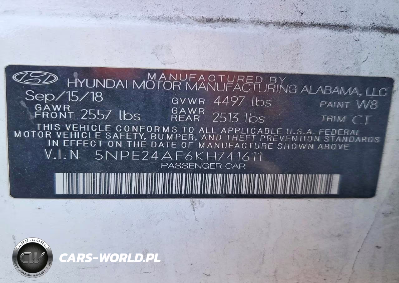 2019 Hyundai Sonata Se VIN:5NPE24AF6KH741611 - 12