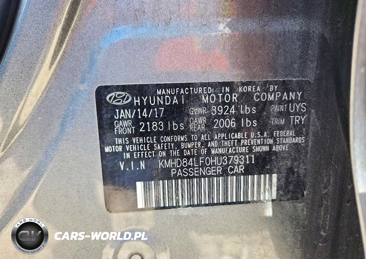 2017 Hyundai Elantra Value Edition VIN:KMHD84LF0HU379311 - 12