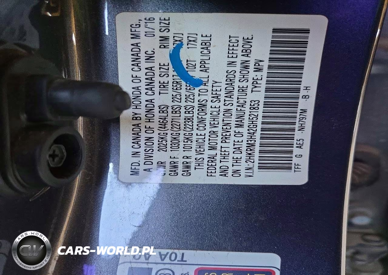 2016 Honda Cr-V Se VIN:2HKRM3H42GH521853 - 14