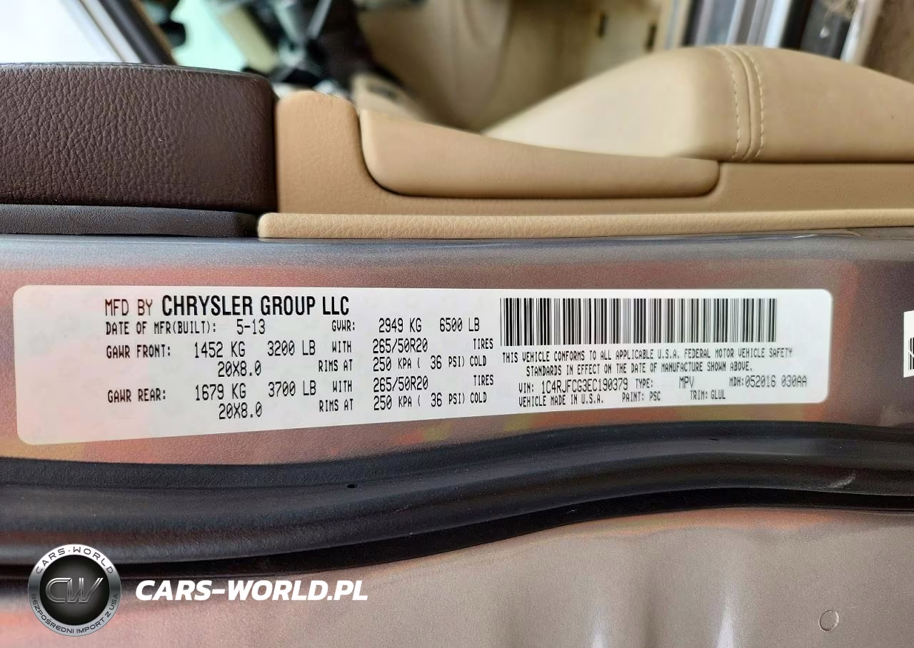 2014 Jeep Grand Cherokee Overland VIN:1C4RJFCG3EC190379 - 14