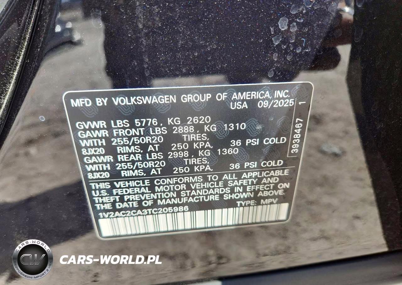 2026 Volkswagen Atlas Cross Sport Sel R-Line Black VIN:1V2AC2CA3TC205986 - 13