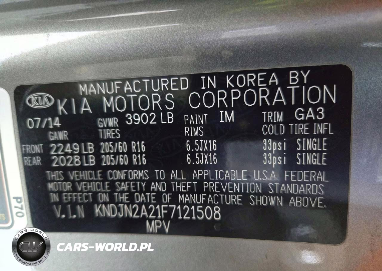 2015 Kia Soul Base VIN:KNDJN2A21F7121508 - 12