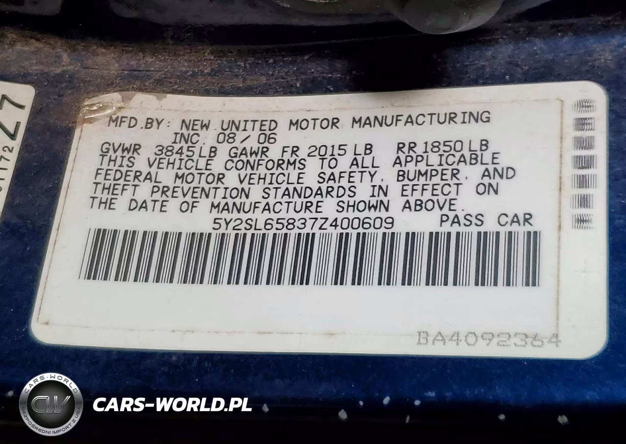 2007 Pontiac Vibe VIN:5Y2SL65837Z400609 - 13