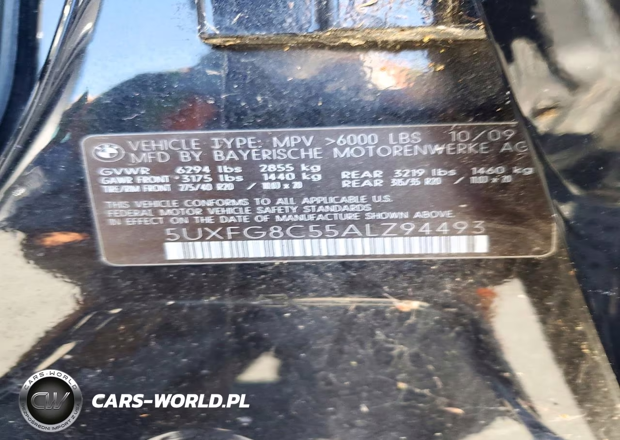 2010 BMW X6 xDrive50I VIN:5UXFG8C55ALZ94493 - 13