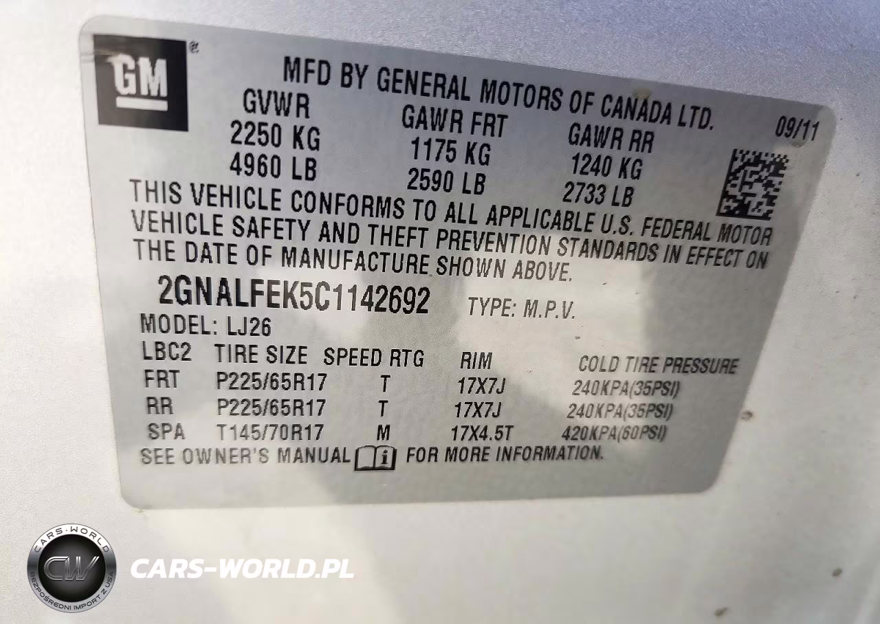 2012 Chevrolet Equinox Ltz VIN:2GNALFEK5C1142692 - 12