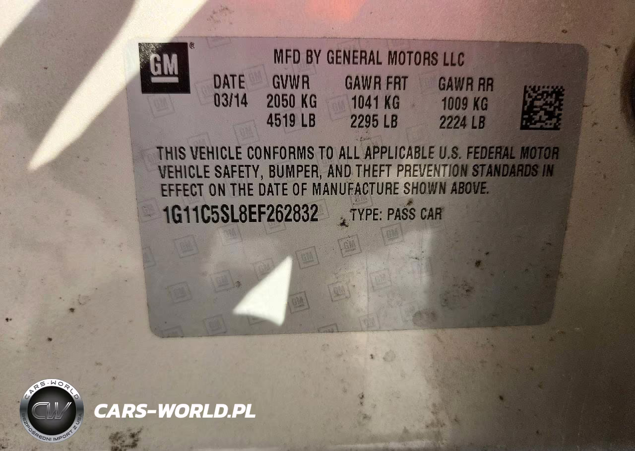 2014 Chevrolet Malibu 1Lt VIN:1G11C5SL8EF262832 - 12
