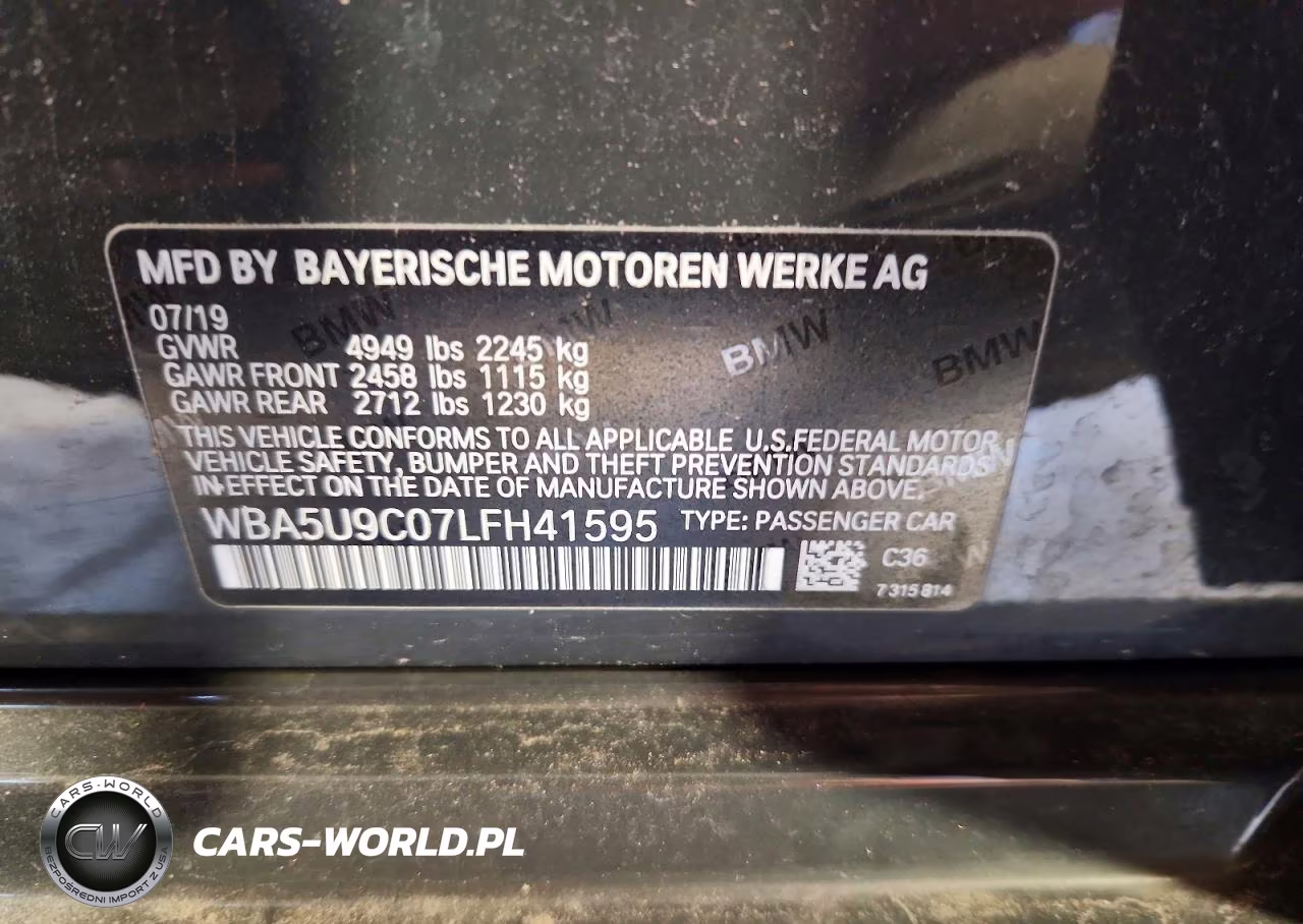 2020 BMW M340Xi VIN:WBA5U9C07LFH41595 - 12