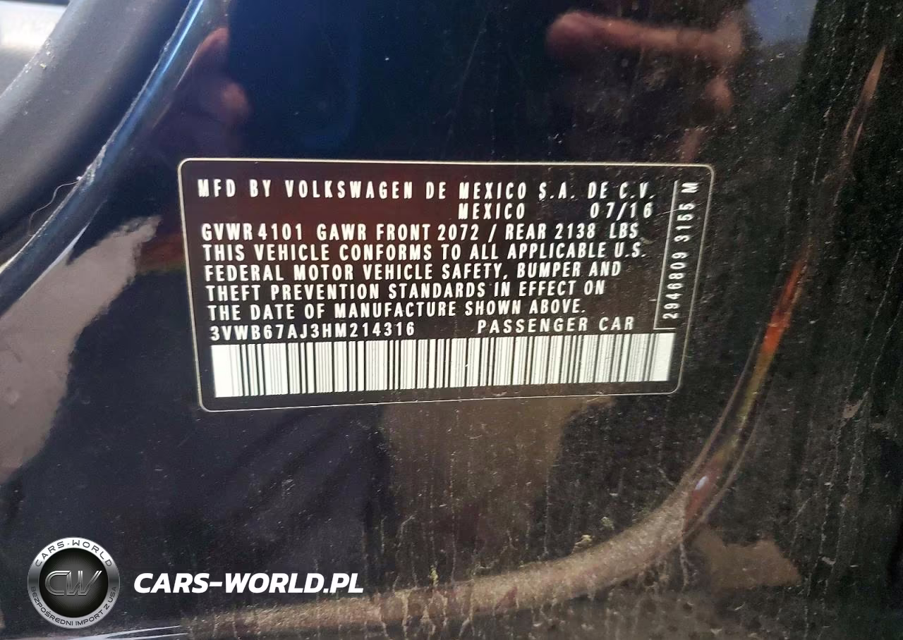 2017 Volkswagen Jetta Se VIN:3VWB67AJ3HM214316 - 12