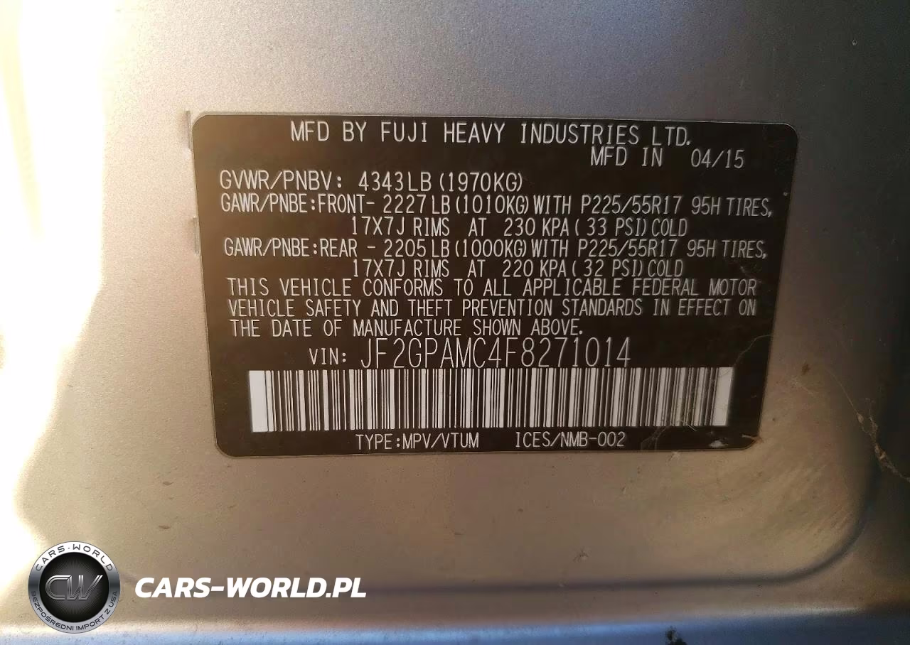 2015 Subaru Xv Crosstrek 2.0 Limited VIN:JF2GPAMC4F8271014 - 12