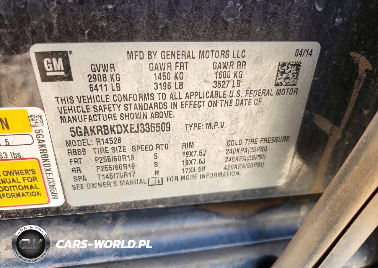 2014 Buick Enclave VIN:5GAKRBKDXEJ336509 - 13