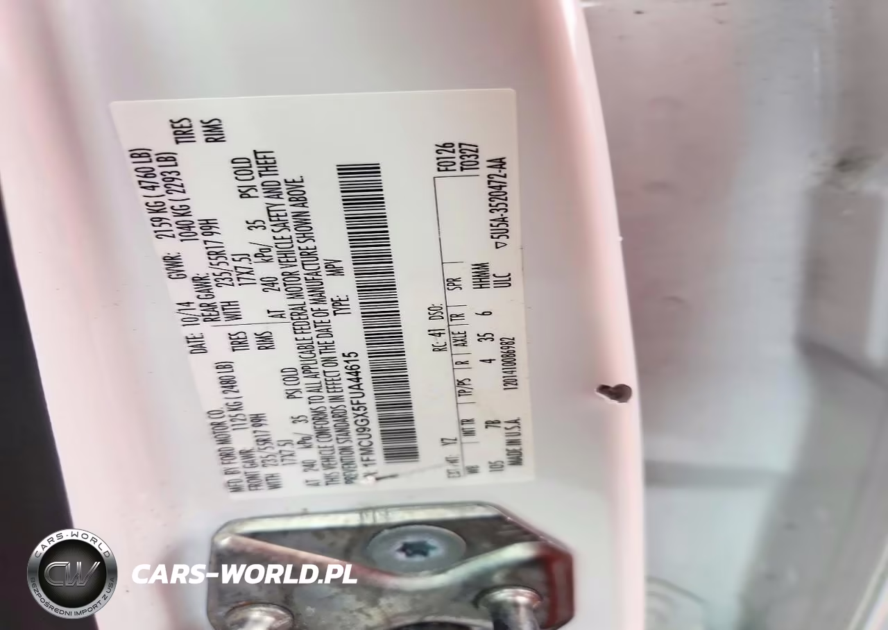 2015 Ford Escape Se VIN:1FMCU9GX5FUA44615 - 12