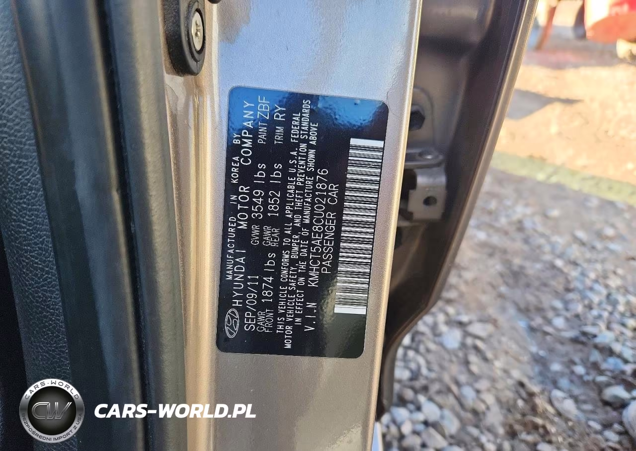 2012 Hyundai Accent Gs VIN:KMHCT5AE8CU021876 - 12