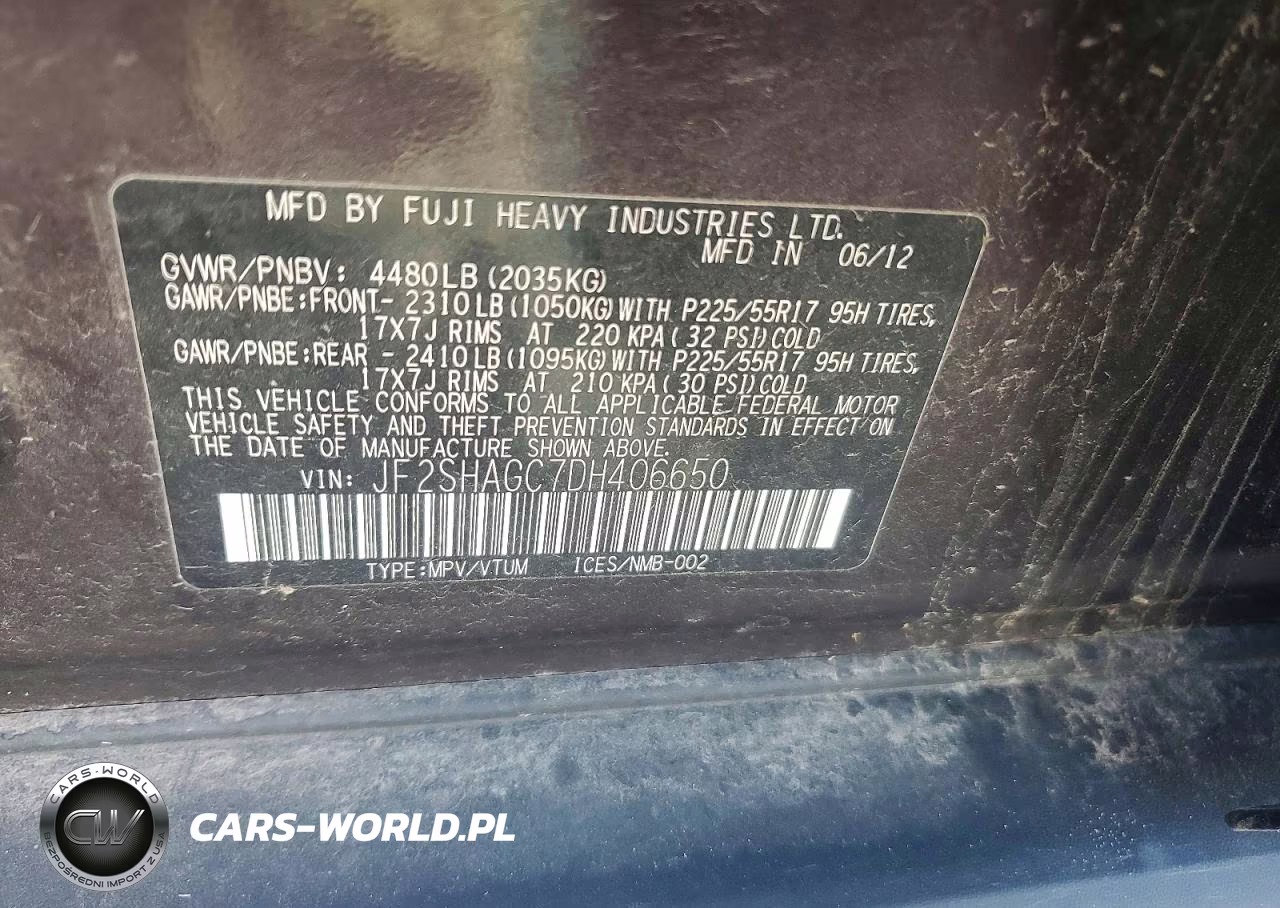 2013 Subaru Forester Touring VIN:JF2SHAGC7DH406650 - 13